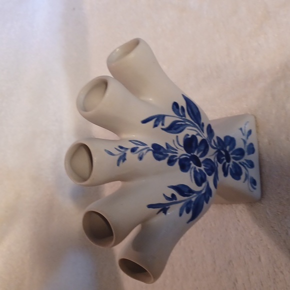 Williamsburg pottery 5 finger bud vase home decor - Picture 2 of 4